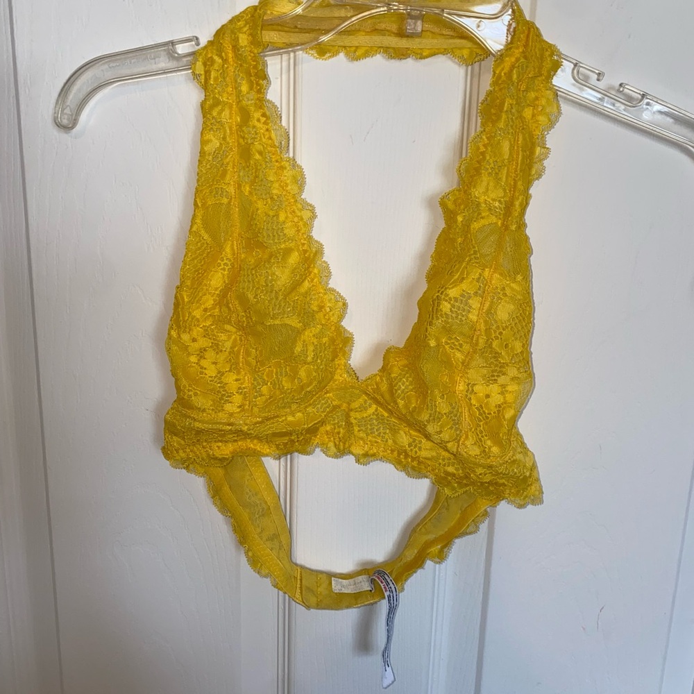 Free People Galloon Halter Lace Bralette
